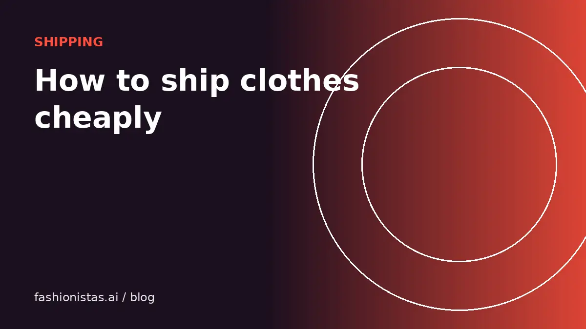How to ship clothes cheaply — fashionistas.ai blog cover illustration